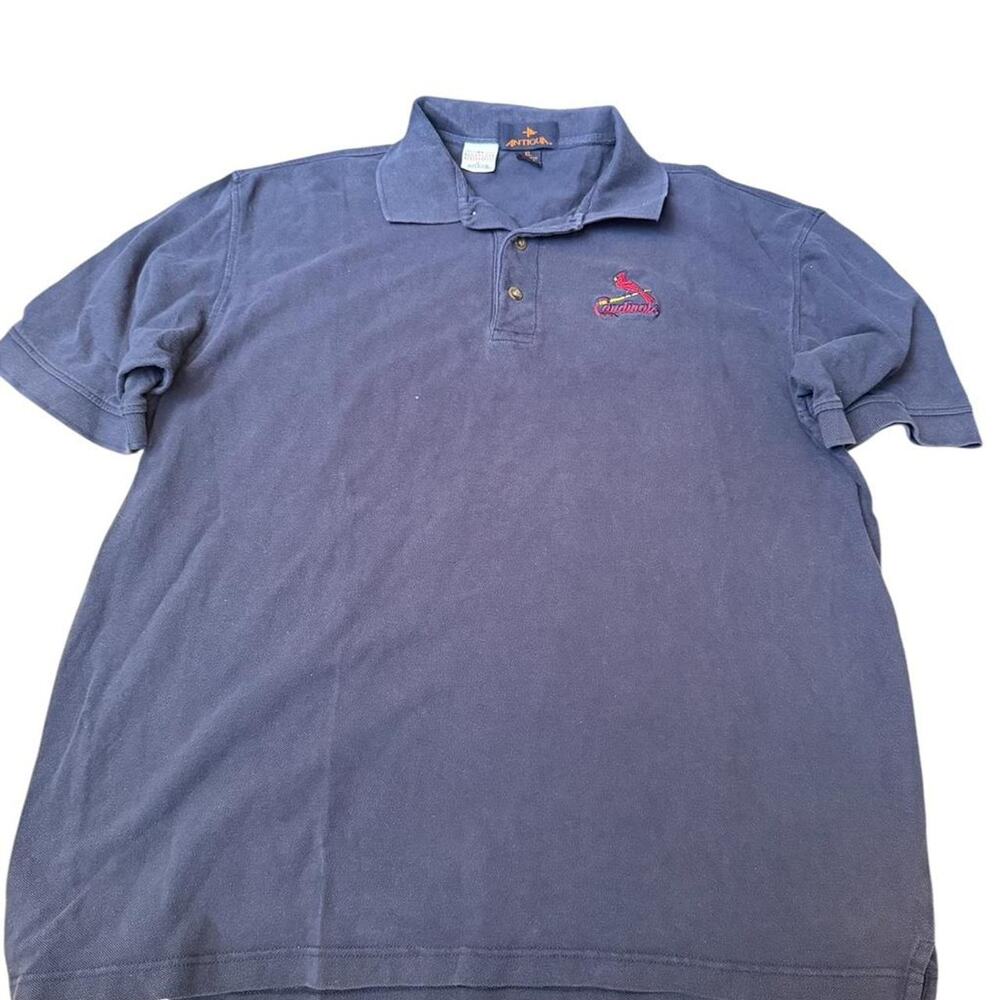 St Louis Cardinals Tribute Polo Navy Blue Men's XL